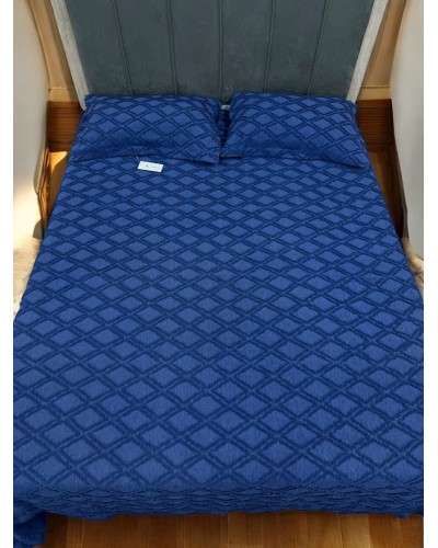 Yastıq üzlüklü dəst Luxe Cotton 000796, birnəfərlik, örtük 160x240 sm, yastıq üzü 50x70 sm, göy