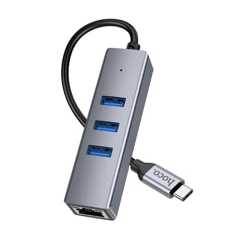 USB HUB Hoco HB34 Easy 4 in 1 Grey