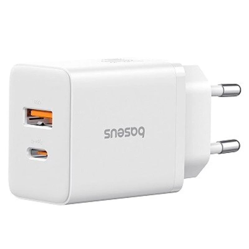 Сетевое зарядное устройство Baseus Cube Fast Charger C+U 30 W, Белый