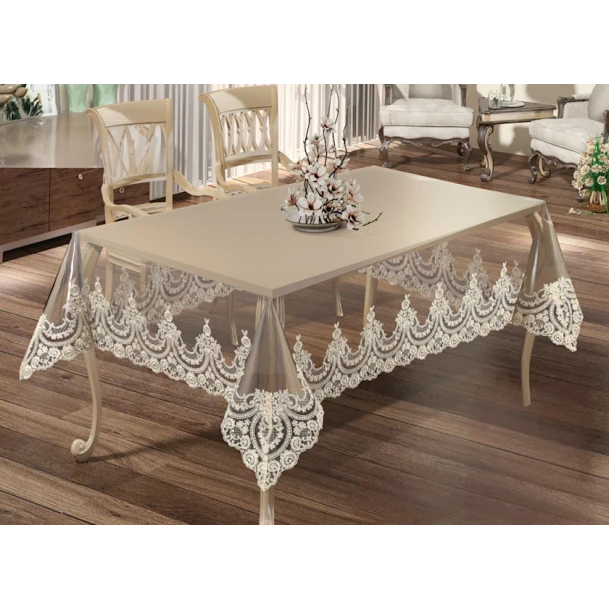 Скатерть Sahara SHA-0000301, 160x320 см, прозрачная Скатерть Sahara SHA-0000301, 160x320 см, прозрачная