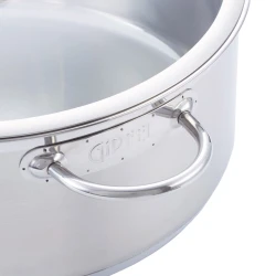 Кастрюля Gipfel Signo 1297, 36 см, 14 л, нержавеющая сталь, серебристый