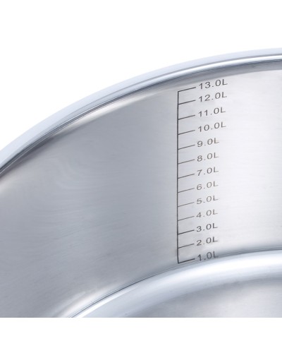 Qazan Gipfel Signo 1297, 36 sm, 14 l, paslanmayan polad, gümüşü