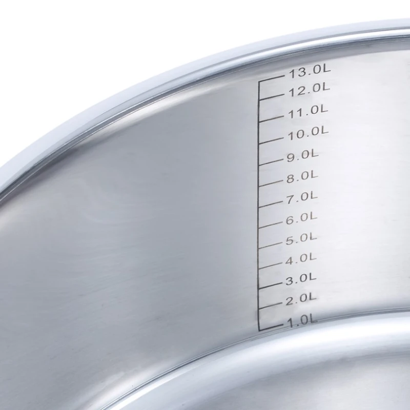 Кастрюля Gipfel Signo 1297, 36 см, 14 л, нержавеющая сталь, серебристый