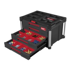 Qutu-araba Milwaukee Packout 4 Drawer, 560x410x360 mm, qara/qırmızı