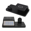 Simsiz enerji toplama cihazı 4in1 with LED Clock Display Black