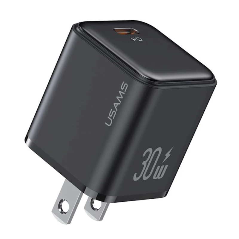 Şəbəkə enerji toplama cihazı USAMS CC187 USB-C 30 W, Black Şəbəkə enerji toplama cihazı USAMS CC187 USB-C 30 W, Black