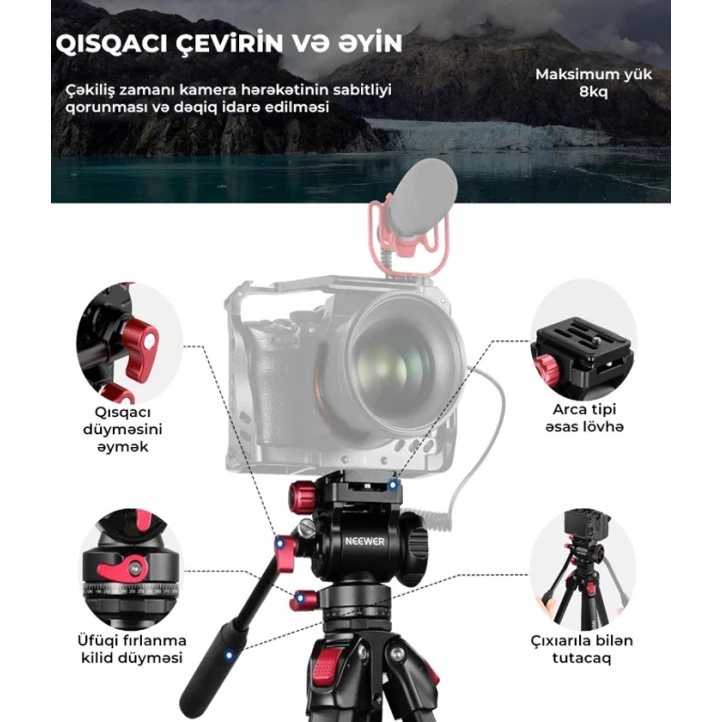 Трипод Neewer TP22 160 см, черный Трипод Neewer TP22 160 см, черный