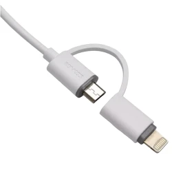 Кабель USB Romoss CB20V 2in1 Lightning Micro USB Cable, Белый