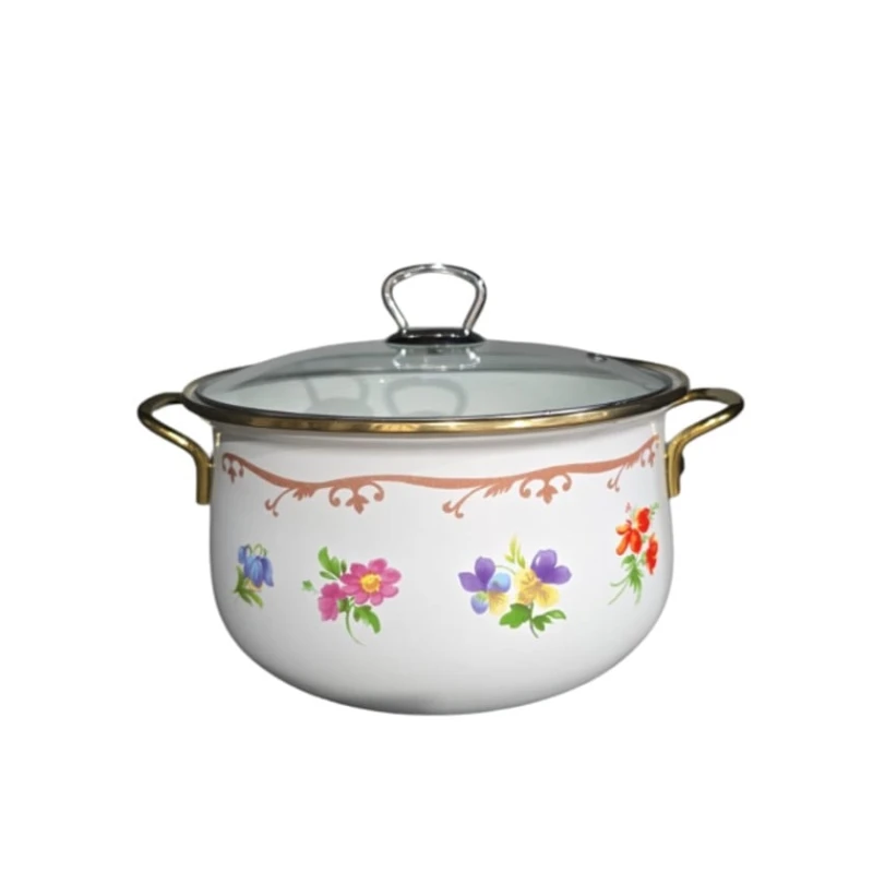 Кастрюля Emal 5564, эмаль, разноцветная, 22 см Кастрюля Emal 5564, эмаль, разноцветная, 22 см