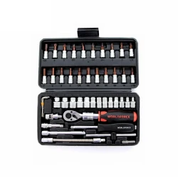 Avtomobil üçün əl aləti dəsti WorldForce 11503, 46 parça 1/4''