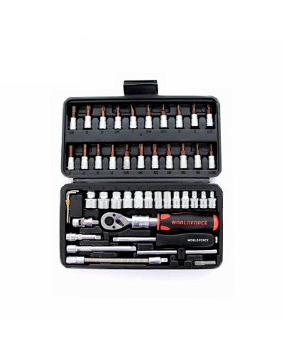 Avtomobil üçün əl aləti dəsti WorldForce 11503, 46 parça 1/4''