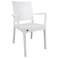 Bağ üçün stul, plastik, ağ, 58x62x88 sm Bağ üçün stul, plastik, ağ, 58x62x88 sm