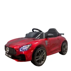 Uşaq elektrikli avtomobil MERCEDES-TB-azr283, 2 mator, dəri salon, rezin təkərlər, yükləmə cihazı, pult, işıqlı farlar, musiqi, qırmızı 1-5 yaş