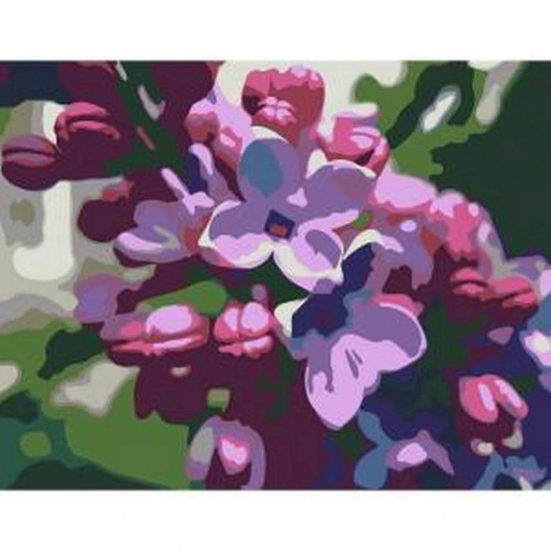 Акриловая живопись по номерам Rosa Start Сирень, 35х45см Акриловая живопись по номерам Rosa Start Сирень, 35х45см