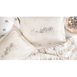 Комплект постельного белья Yataş Barnet, двуспальный, простыня 160x200x36 см, 2 шт наволочки 50х70 см, покрывало 230x240 см, полиэстер/хлопок, Bej