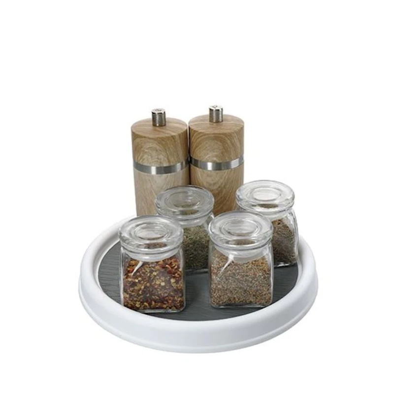 Органайзер для специй Hom-me, 23 см, пластик, Серый/Белый Органайзер для специй Hom-me, 23 см, пластик, Серый/Белый