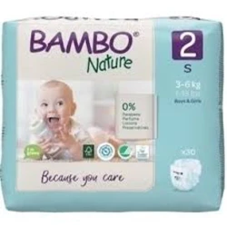 Детские подгузники Bambo Nature 2, 3-6 кг, 30 шт