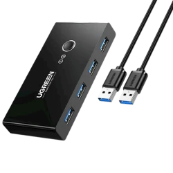 USB хаб Ugreen US216 30767 USB 3.0 4-Port Switch With 2 Pack USB Male Cable USB хаб Ugreen US216 30767 USB 3.0 4-Port Switch With 2 Pack USB Male Cable