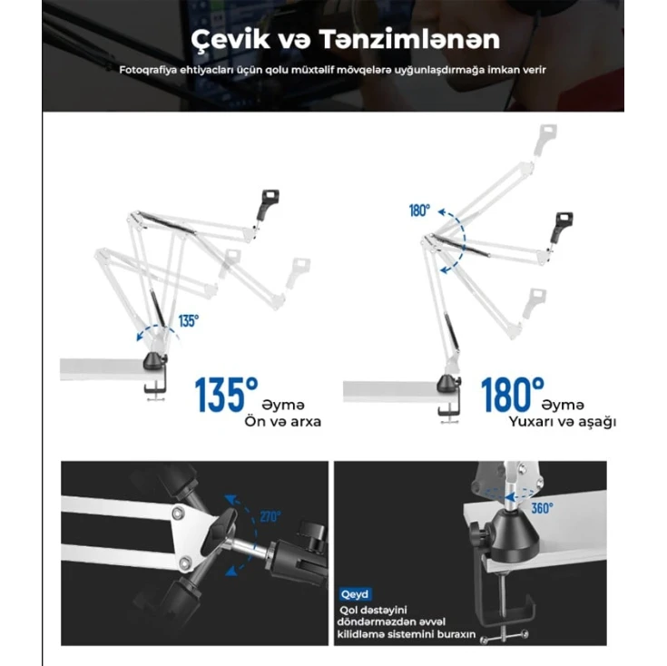 Стойка для микрофона Neewer NW-35W Стойка для микрофона Neewer NW-35W