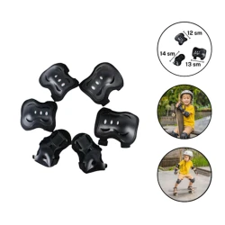 Комплект защиты для роликов 1927, для детей, черный Комплект защиты для роликов 1927, для детей, черный