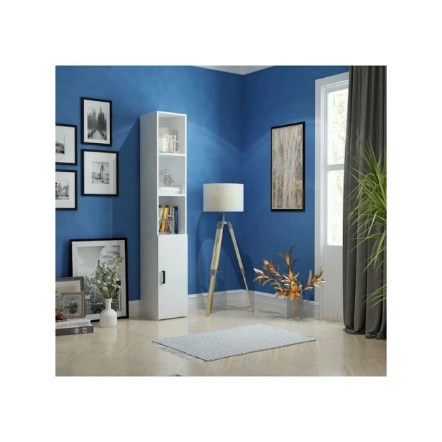 Стеллаж Ev Plus ev_13111216, ЛДСП, белый, 1780x300x300 мм