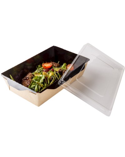 Salat üçün birdəfəlik konteynerlər Loyal-9238000361, 350 əd, qəhvəyi