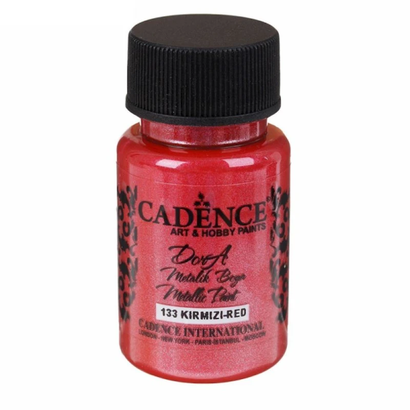 Акриловая краска-металлик Cadence Dora Metallic Paint 133 Red 50 мл Акриловая краска-металлик Cadence Dora Metallic Paint 133 Red 50 мл