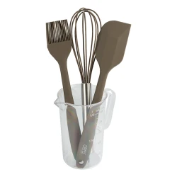 Набор инструментов Gipfel Eco 51196, 4 шт, силикон/пластик, коричневый Набор инструментов Gipfel Eco 51196, 4 шт, силикон/пластик, коричневый