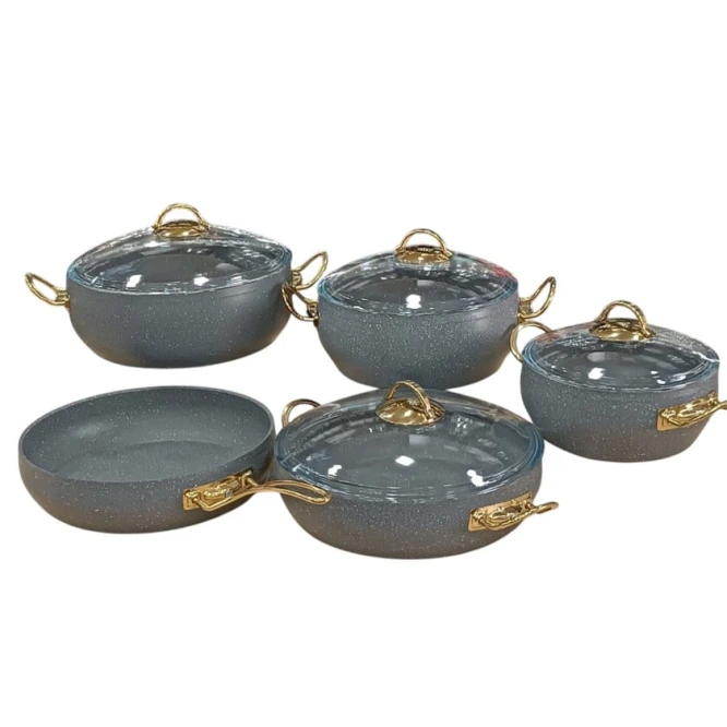 Набор кастрюль Nipmar, гранит, серый, 5 шт Набор кастрюль Nipmar, гранит, серый, 5 шт