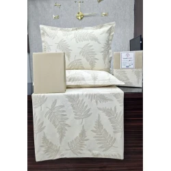 Yataq dəsti Trend Cotton 00004503, yorğan üzü 200x220 sm, mələfə 240x260 sm, 2 yastıq üzü 50x70 sm, ikinəfərlik, pambıq, ağ/bej