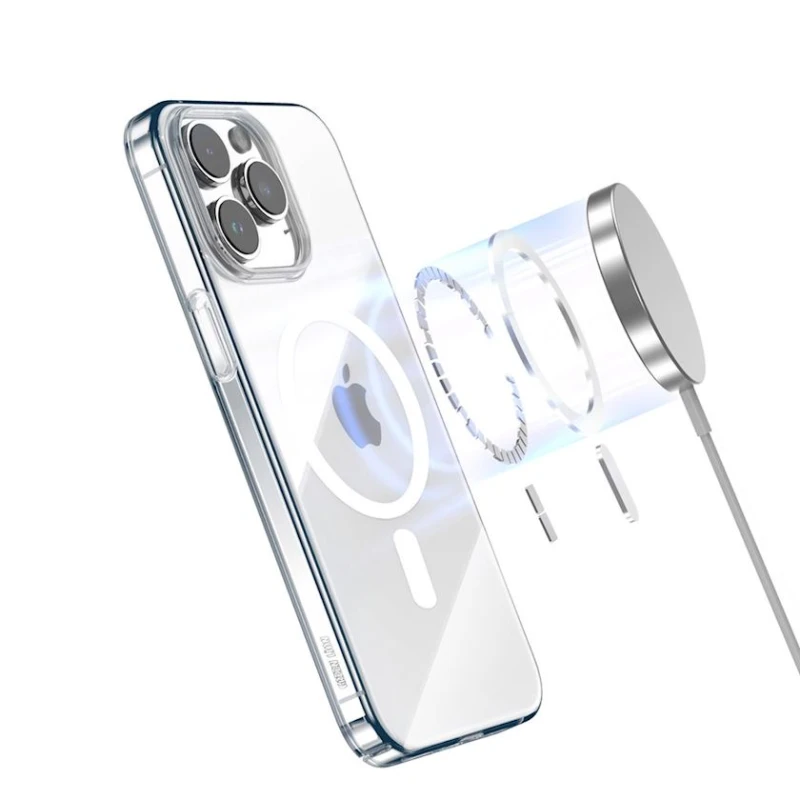 Чехол Green Lion Magsafe Delgado для Apple iPhone15 Pro Max Transparent Чехол Green Lion Magsafe Delgado для Apple iPhone15 Pro Max Transparent