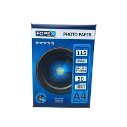 Фотобумага стикер Fopex A4, 115 гр, глянцевая, 50 шт