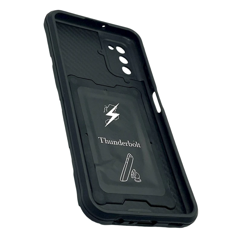 Çexol Robot Samsung Galaxy A03S üçün, qara