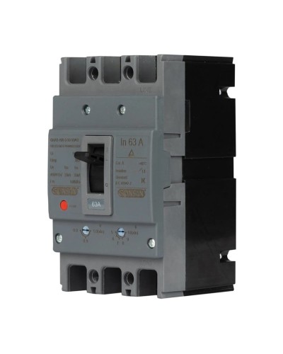 Avtomatik söndürücü Günsan MCCB 3P, 50-63A, tənzimlənən - GHA31603 3550