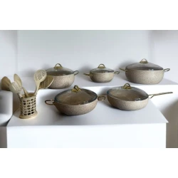 Набор посуды Öncü maxi-sweet-164681752550, гранит, кремовый