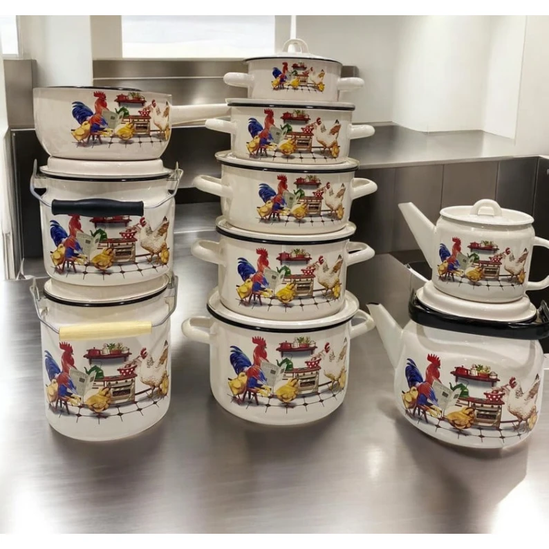 Набор посуды Gallery Home GH-000077, эмаль, разноцветный Набор посуды Gallery Home GH-000077, эмаль, разноцветный