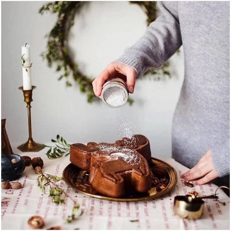 Ələk şəkər pudrası üçün MH19519, gümüşü, 2 əd Ələk şəkər pudrası üçün MH19519, gümüşü, 2 əd