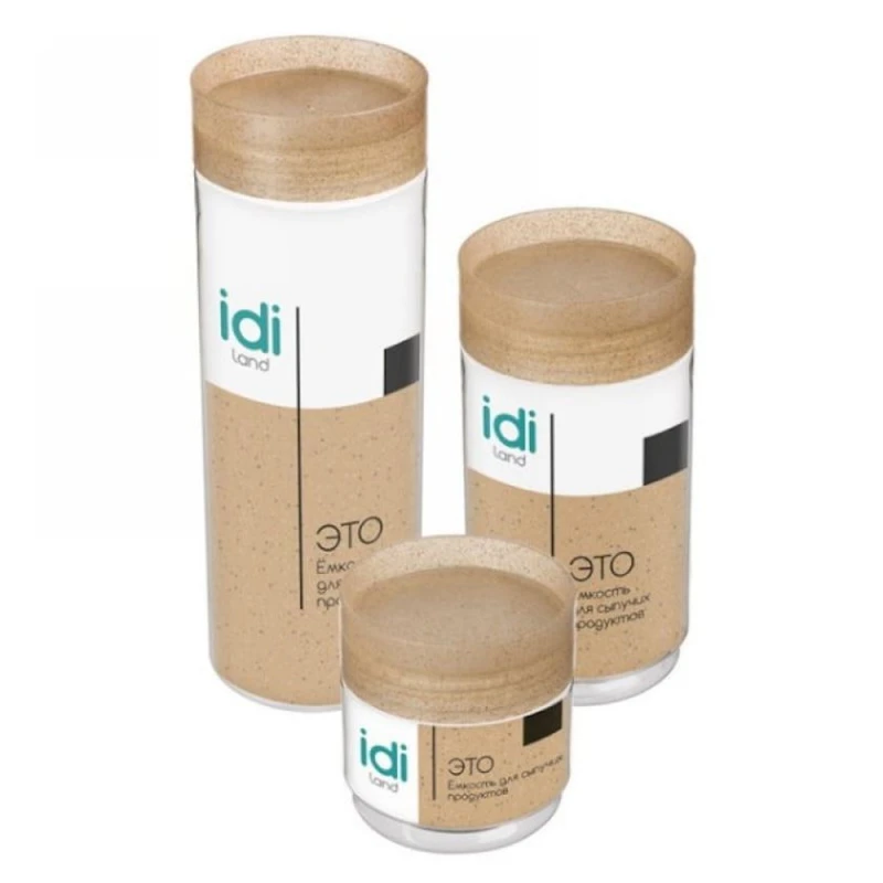 Набор банок для сыпучих продуктов Plast Team Palermo, пластик, прозрачный, 2х500/1000 мл, 3 шт Набор банок для сыпучих продуктов Plast Team Palermo, пластик, прозрачный, 2х500/1000 мл, 3 шт