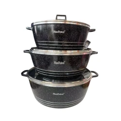 Набор кастрюль Haus Roland ZGH_00642, черный, 6 предметов