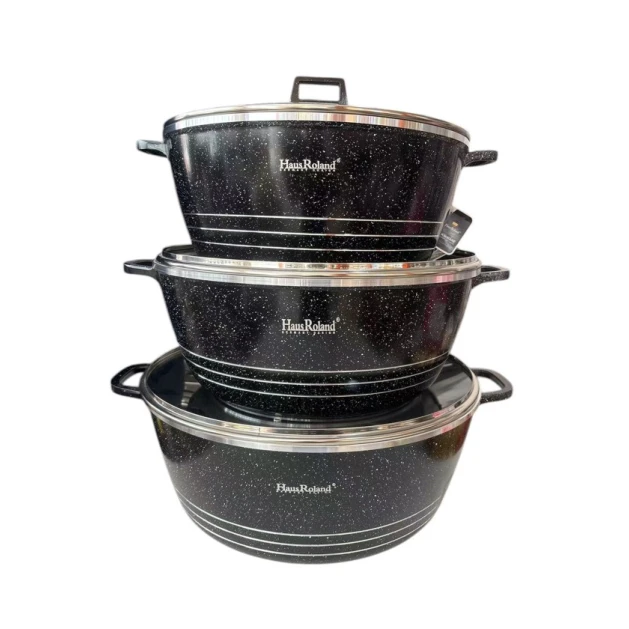 Qazan dəsti Haus Roland ZGH_00642, qara, 6 parça Qazan dəsti Haus Roland ZGH_00642, qara, 6 parça