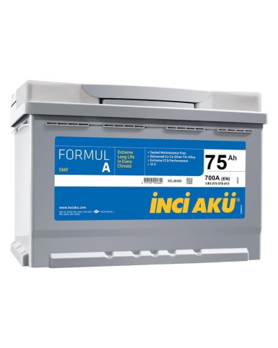 Akkumulator İnci Akü Formul A L+ 72Ah Boz