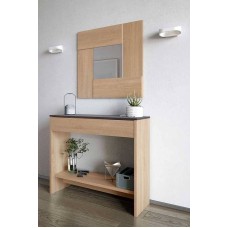 Şkaf Tumba, 128x38x93 sm, laminat, 2 rəng - ZARR023