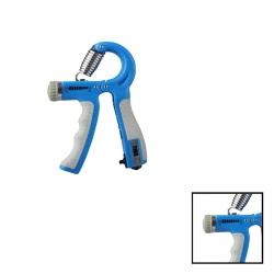 Эспандер кистевой Gymnic, с счетчиком, 16x9 см, голубой, 60 кг Эспандер кистевой Gymnic, с счетчиком, 16x9 см, голубой, 60 кг