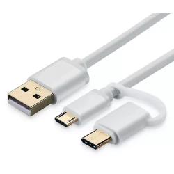 Кабель USB Xiaomi 2 in 1 Micro USB Type-C Cable , Белый