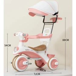 Uşaqlar üçün üçtəkərli velosiped çətirlə