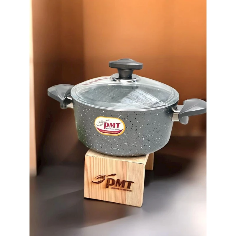 Кастрюля PMT 269, 24 см, гранит, серая