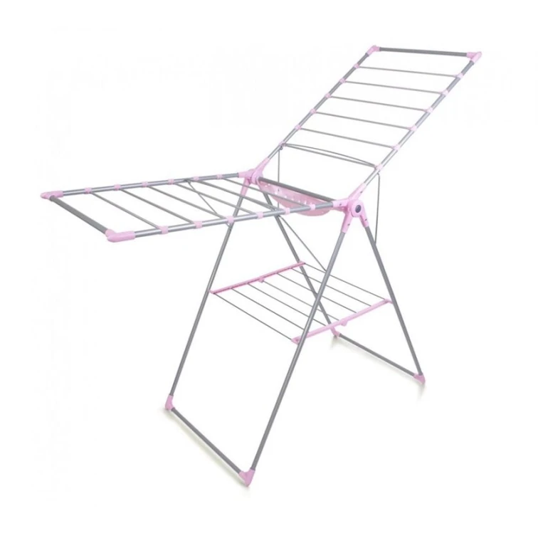 Сушилка для белья Perilla Almine, алюминий, серебристый/розовый, 110х60 см Сушилка для белья Perilla Almine, алюминий, серебристый/розовый, 110х60 см