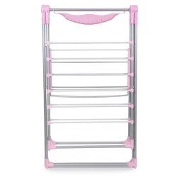 Сушилка для белья Perilla Almine, алюминий, серебристый/розовый, 110х60 см