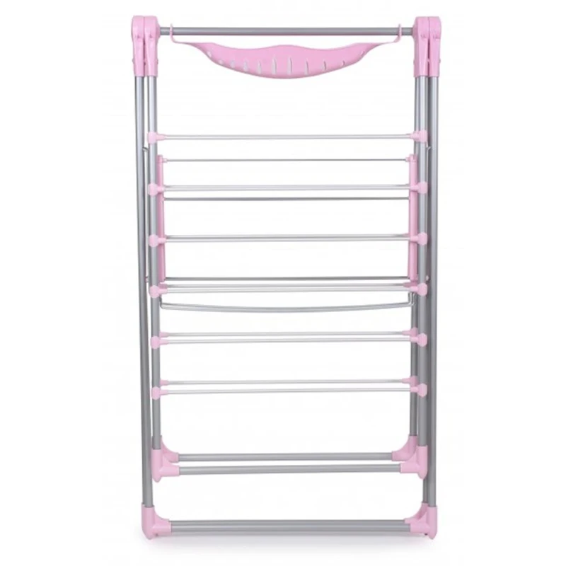 Сушилка для белья Perilla Almine, алюминий, серебристый/розовый, 110х60 см Сушилка для белья Perilla Almine, алюминий, серебристый/розовый, 110х60 см