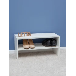 Подставка для обуви Letta, 84х24.5х75 см, ЛДСП, белая